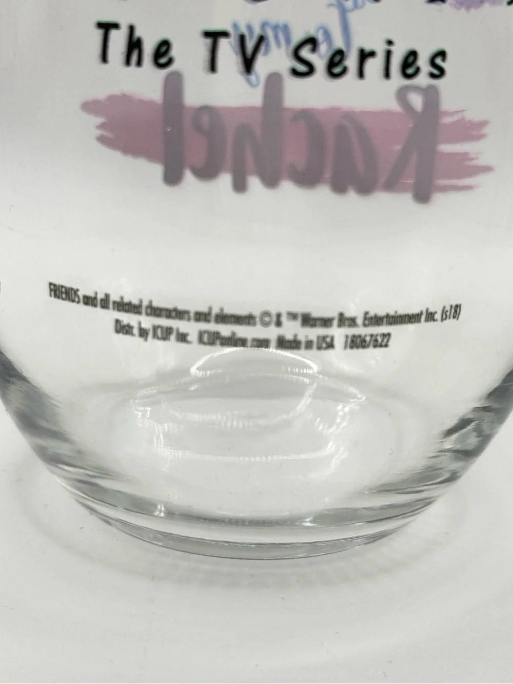 Friends Monica & Rachel Stemless Wine Glass